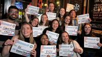 Columbia med students show their match day results.